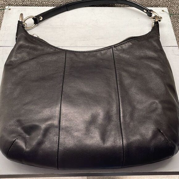Coach‎ Shoulder Bag Large Black Kristin Leather Nickle HW Zip Clossure W COA - Picture 5 of 9